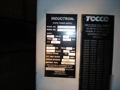Tocco induction ii mdl# 50-3/10T-06H