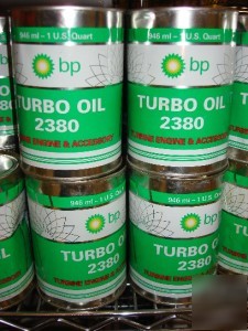 2-1QT cans bp turbo oil 2380 turbine engine &accessory