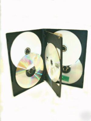 25 black 14MM 5-in-1 cd dvd storage cases movies holder