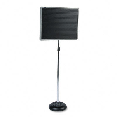 Adjustable 1'le-pedestal magnetic black/gray frame