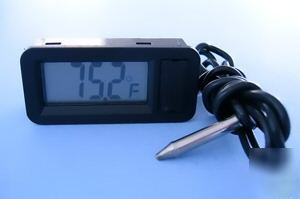 Compact digital panel thermometer w/ external sensor
