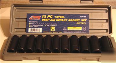 Deep impact socket set 12PC 1/2