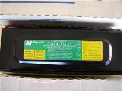 Electromagnetic ballast for 2 lamps magnetek 213-tc-p