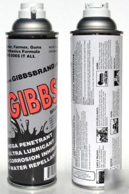 Gibbs brand lubricant (1) case of 12-12OZ cans