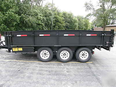 New 8' x 16' x 2' dump trailer drop sides 21 k 10 ton