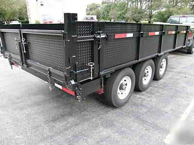 New 8' x 16' x 2' dump trailer drop sides 21 k 10 ton
