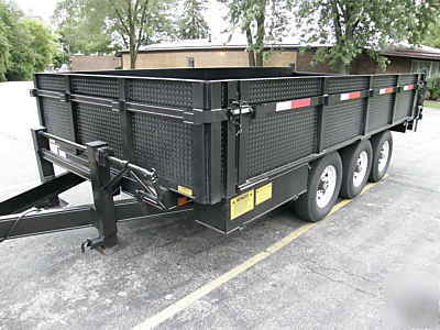 New 8' x 16' x 2' dump trailer drop sides 21 k 10 ton