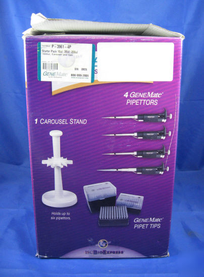 New genemate p-3961-4P pipettor starter pack - graphite 