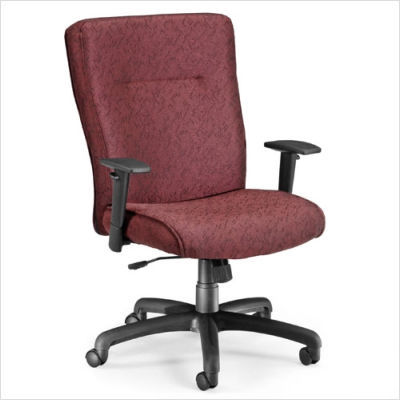 Ofm conference low-back chair adjustable arms blue