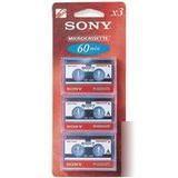 Sony 3MC60L 60 min micro cass 3- pack