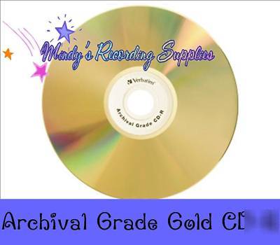 Verbatim archival grade cd-r gold 10-pk 52X 80 min cdr