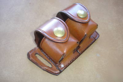 * don hume leather speed loader revolver ammo pouch