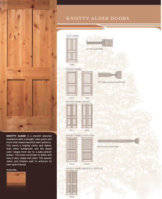 2 panel arch top knotty alder solid core wood door 8'0 
