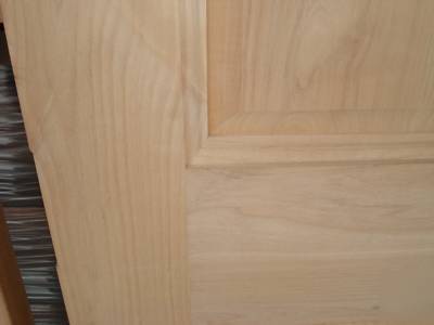2 panel arch top knotty alder solid core wood door 8'0 