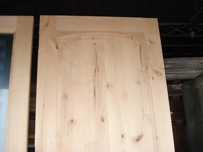 2 panel arch top knotty alder solid core wood door 8'0 
