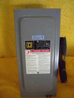 #654 square d H221N fusible disconnect 2 pole 30 amp 