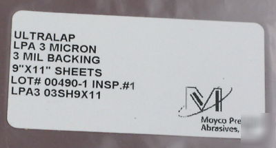 New moyco precision abrasives 3 micron ultralap 9