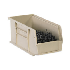 Shoplet select ivory plastic stack hang bin boxes 8 1