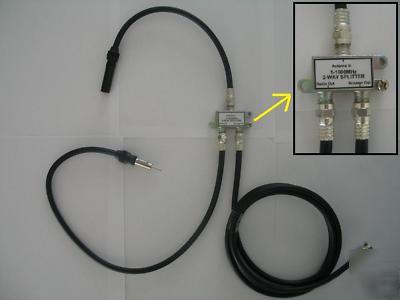 Splitter assembly for scanner & car radio at same time 