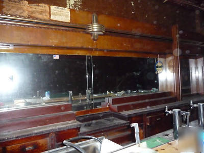 Vintage back and front bar with mirrors