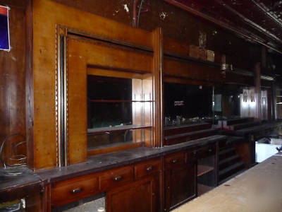 Vintage back and front bar with mirrors