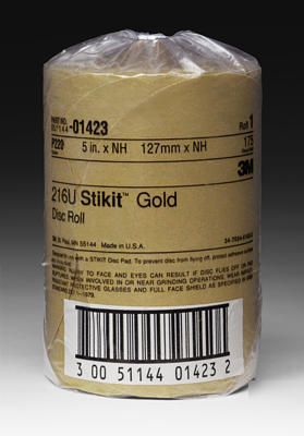 3M 216U 5XNH P220 stikit gold disc roll lot-175-disc