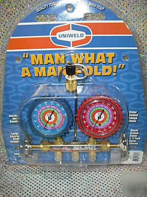 410A, R410A, gauge set w/60 low-loss hoses & 410 adaptr