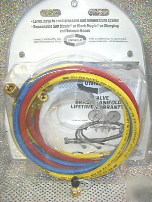 410A, R410A, gauge set w/60 low-loss hoses & 410 adaptr