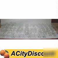 50 assorted restaurant bar home wine glasses w/ racks