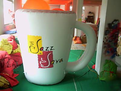 6.6FT (2M) advertising coffee mug cup balloon pvc 