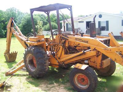 Case 580 b and 1977 hercules 21000LB. gvwr trailer