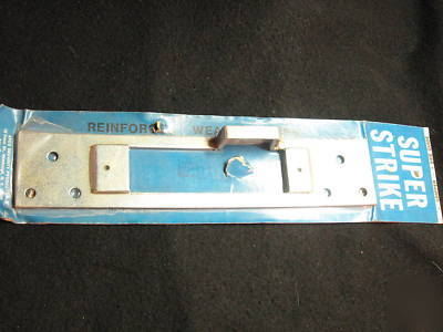 Door release strike plate high strenth afco kick in res