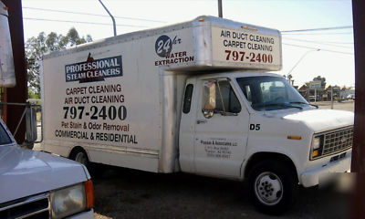 Fully equiped air duct cleaning truck