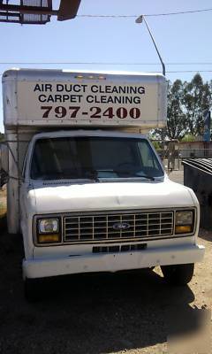 Fully equiped air duct cleaning truck