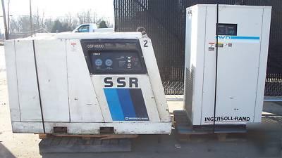 Ingersoll rand ssr-2000 250H screw compressor w/ dryer