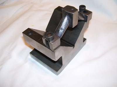 Large machinist v block & clamp holds up to 3