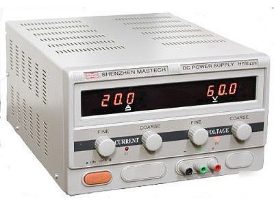Mastech HY6020E dc power supply var 0-30 v @ 0-20 amps