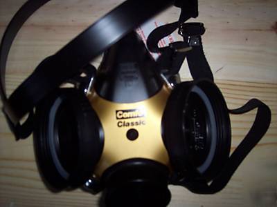Msa respirator mask large black silicone p/n 808073 