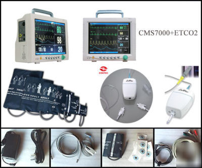 New icu multi-parameter patient monitor+ ETCO2+printer