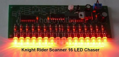 New knight rider scanner 16 led chaser 7 programs - 