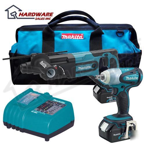 New makita LXT4 18V rotary hammer/impact wrench kit 