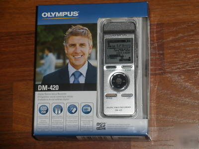 New olympus - dm-420 digital voice recorder in box