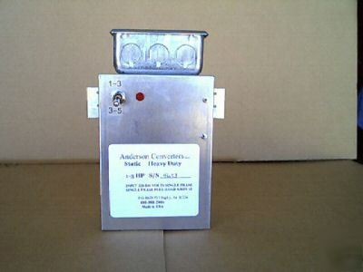 New static phase converter 1-5 hp heavy duty
