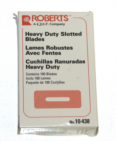 Roberts heavy duty slotted blades no. 10-438 100PK