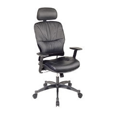 Space executive highback chair 2734X29X56 black leathe