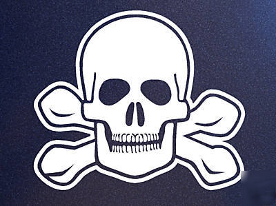 Toxic danger poison skull symbol vinyl sticker decal
