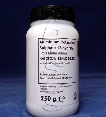 (alum) aluminium potassium sulphate (alum) 250G tub