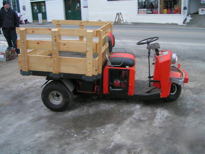 1974 cushman turf truckster w/ dump bed & wood rack