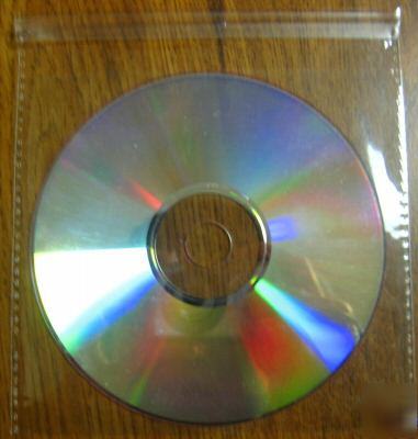 4000 super clear cd/ dvd poly sleeve, seal on flap JS96