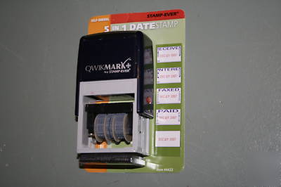 5 in 1 date stamp qwikmark + by stamp-ever self-inking*